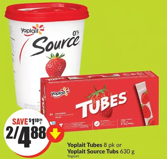 FreshCo Yoplait tubes | yoplait source tubs offer