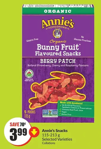 FreshCo Annie's snacks offer