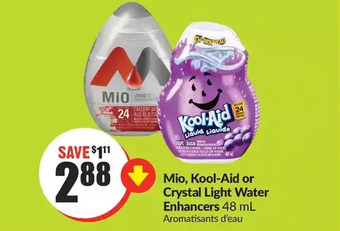 FreshCo Mio, kool-aid or crystal light water enhancers offer