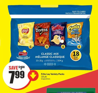 FreshCo Frito lay variety packs offer