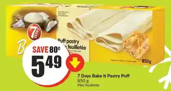 FreshCo 7 days bake it pastry puff offer