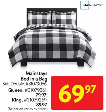 Walmart Mainstays bed in a bag double | queen | king offer