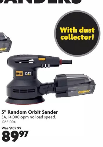 Home Hardware 5" random orbit sander offer