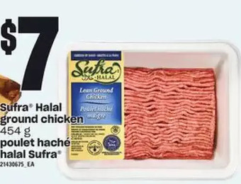 Independent Grocer Sufra halal ground chicken offer