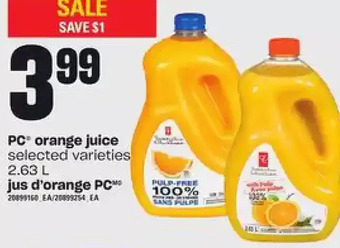 Independent Grocer Pc orange juice offer
