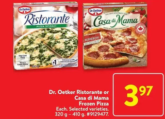 Walmart Dr. oetker ristorante or casa di mama frozen pizza offer