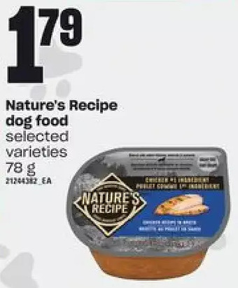 Independent Grocer Nature's recipe dog food offer