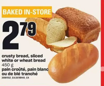 Independent Grocer Crusty bread, sliced white or wheat bread offer
