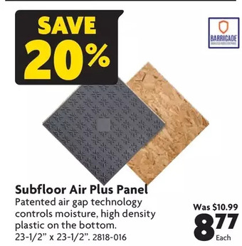 Home Hardware Subfloor air plus panel offer