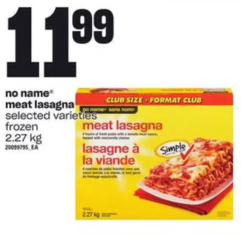 Independent Grocer No name meat lasagna offer