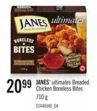 Independent Grocer Janes utimates breaded chicken boneless bites offer