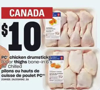 Independent Grocer Pc chicken drumsticks or thighs offer