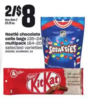 Loblaws Nestlé chocolate cello bags multipack offer
