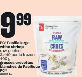 Independent Grocer Pc pacific large white shrimp offer