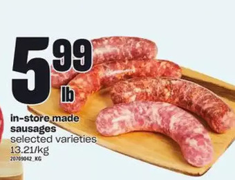 Loblaws In-store made sausage offer