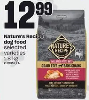 Zehrs Markets Nature's recipe dog food offer