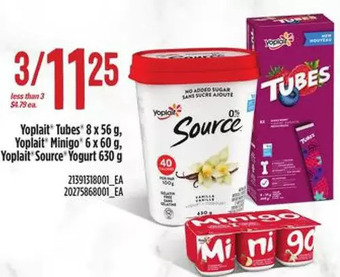Independent Grocer Yoplait tubes, yoplait minigo, yoplait source yogurt offer