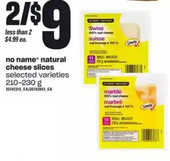 Loblaws No name natural cheese slices offer