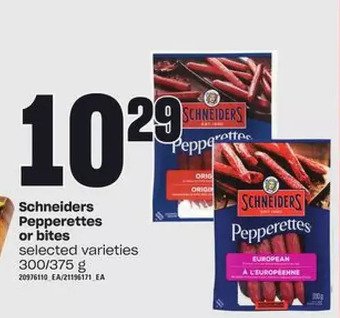 Zehrs Markets Schneiders pepperettes or bites offer