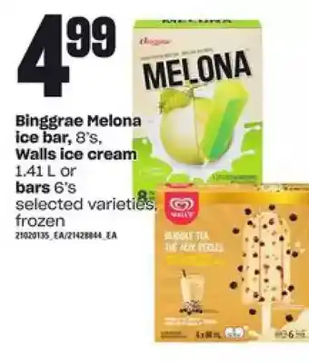 Loblaws Binggrae melona ice bar, walls ice cream or bars offer