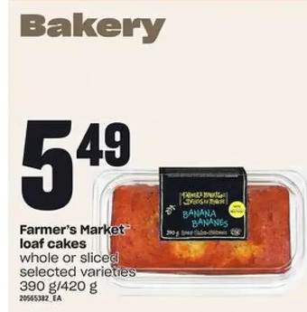 Loblaws Farmer's market loaf cakes offer