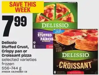 Loblaws Delissio stuffed crust, crispy pan or croissant pizza offer
