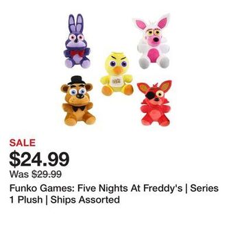 Showcase Funko games: five nights at freddy's | series 1 plush | ships assorted offer