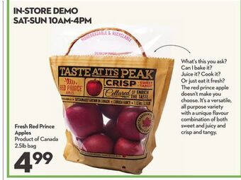 Longo's Fresh red prince apples offer