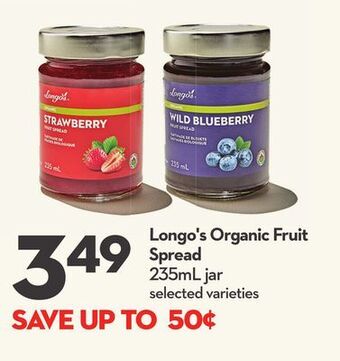Longo's Longo's organic fruit spread offer