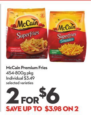 Longo's Mccain premium fries offer
