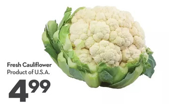 Longo's Fresh cauliflower offer
