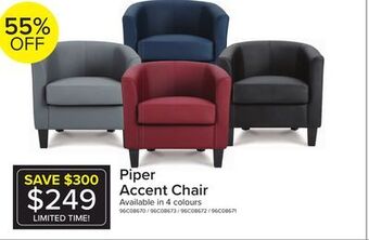 Leon's Piper accent chair - light grey offer