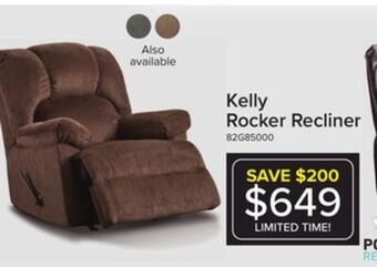 Leon's Kelly rocker recliner - chocolate offer