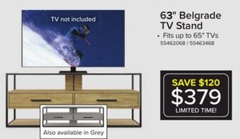 Leon's Belgrade 63" tv stand - brown offer