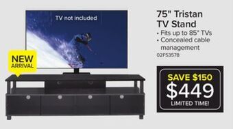 Leon's Tristan 75" tv stand - black offer