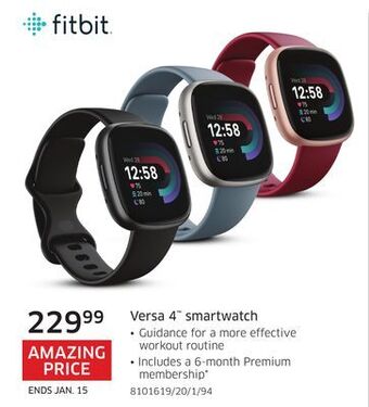 The Source Fitbit versa 4 smartwatch offer