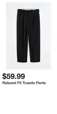 H&M Relaxed fit tuxedo pants offer