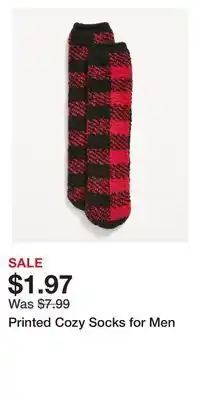 Old Navy Printed cozy socks for men offer