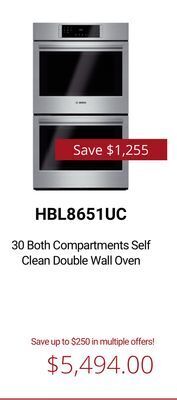 Canadian Appliance Source Bosch 30 both compartments self clean double wall oven offer