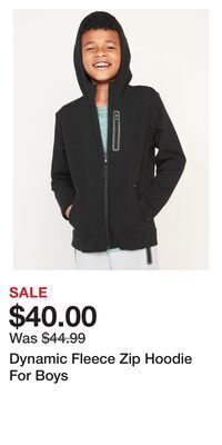 Old Navy Dynamic fleece zip hoodie for boys offer