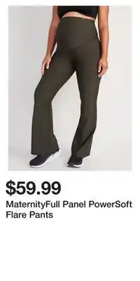 Old Navy Maternityfull panel powersoft flare pants offer