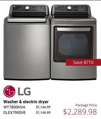 Canadian Appliance Source Lg washer & electric dryer offer