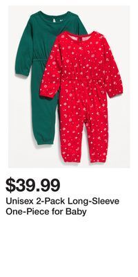 Old Navy Unisex 2-pack long-sleeve one-piece for baby offer