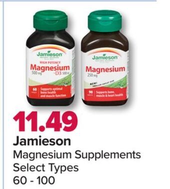 PharmaChoice Jamieson magnesium supplements offer