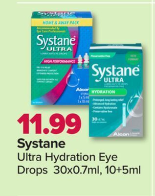 PharmaChoice Systane ultra hydration eye drops offer