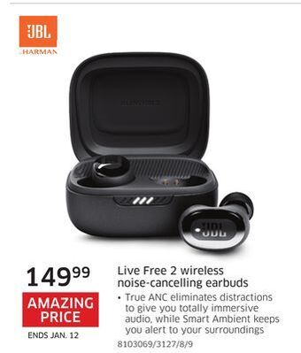 The Source Jbl live free 2 wireless noise-cancelling earbuds offer