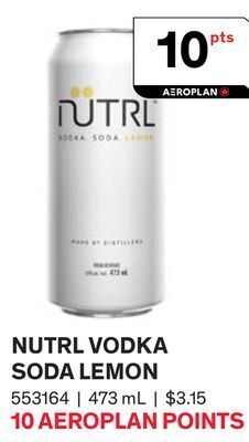 LCBO Nutrl vodka soda lemon offer