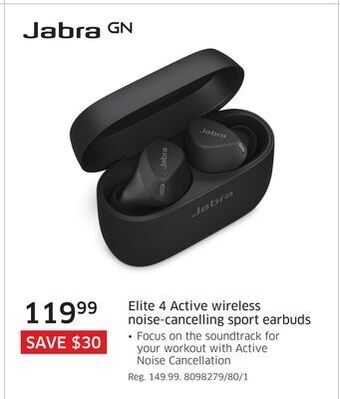 The Source Jabra elite 4 active wireless noise-cancelling sport earbuds offer