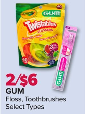 PharmaChoice Gum floss, toothbrushes offer