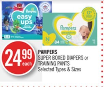 Shoppers Drug Mart Pampers super boxed diapers or training pants offer